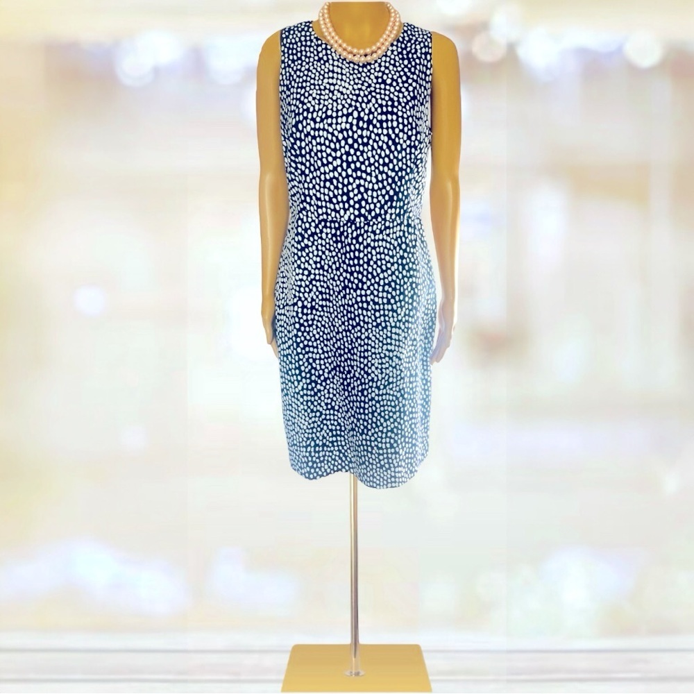 J. Crew NWT Textured Navy Retro Business Dress 8